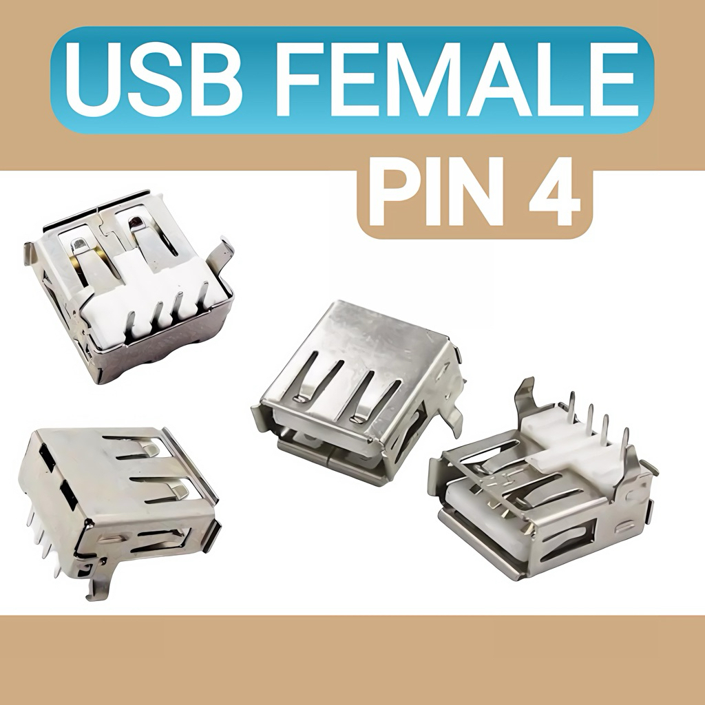 KONEKTOR FEMALE 4PIN USB FEMALE
