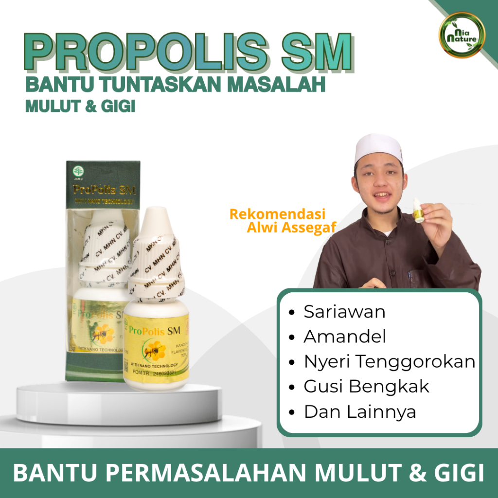 Obat Gusi Bengkak Radang Gusi Sakit Gigi Gigi Berlubang Sakit Tenggorokan - Propolis SM