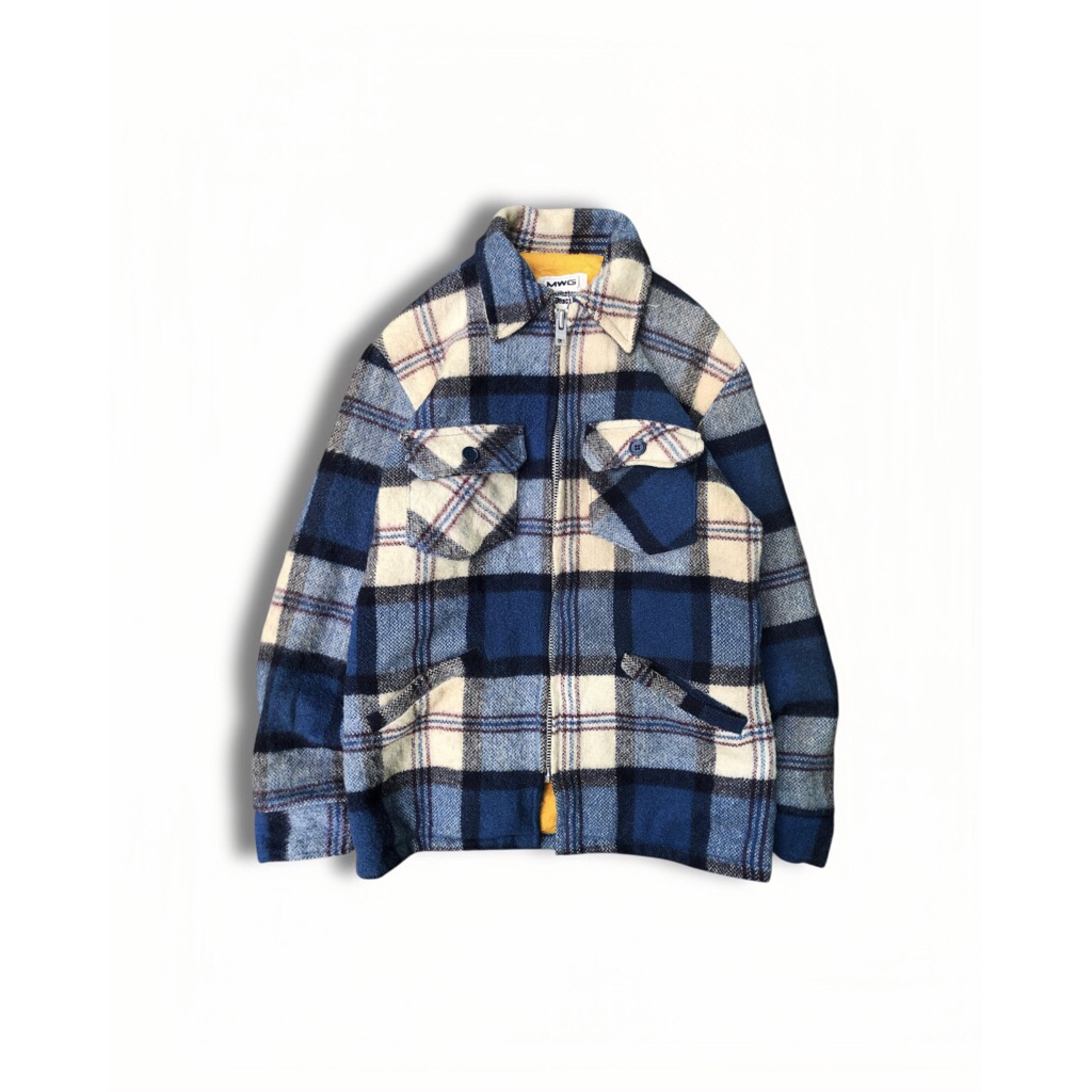 Veterano Flannel Pria Sherpa Wool Jaket
