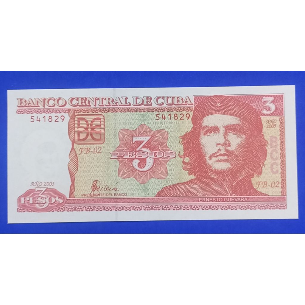 UANG KERTAS CUBA 3 PESOS