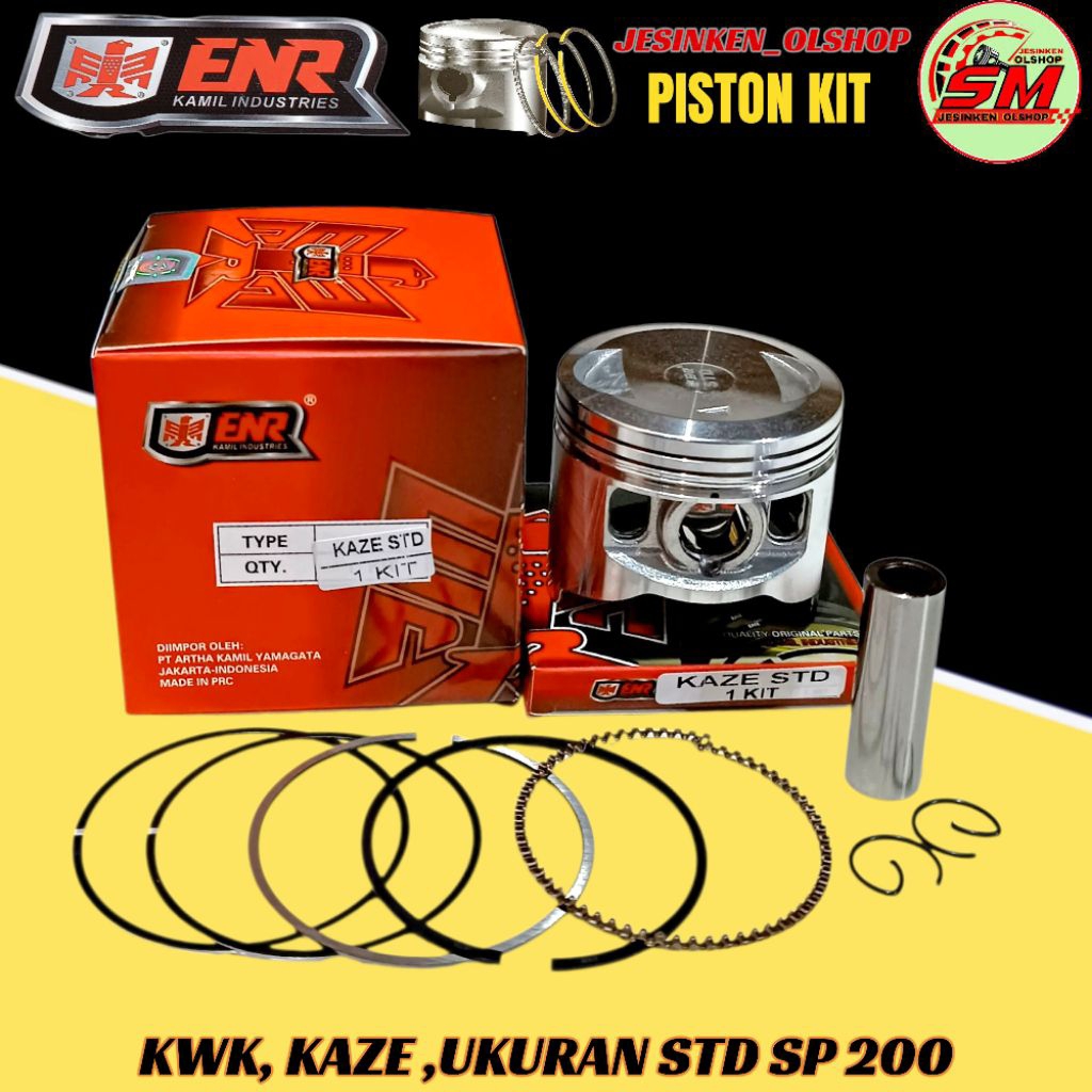 Piston Kit (ENR)Kawasaki Kaze, STD Sampai 200