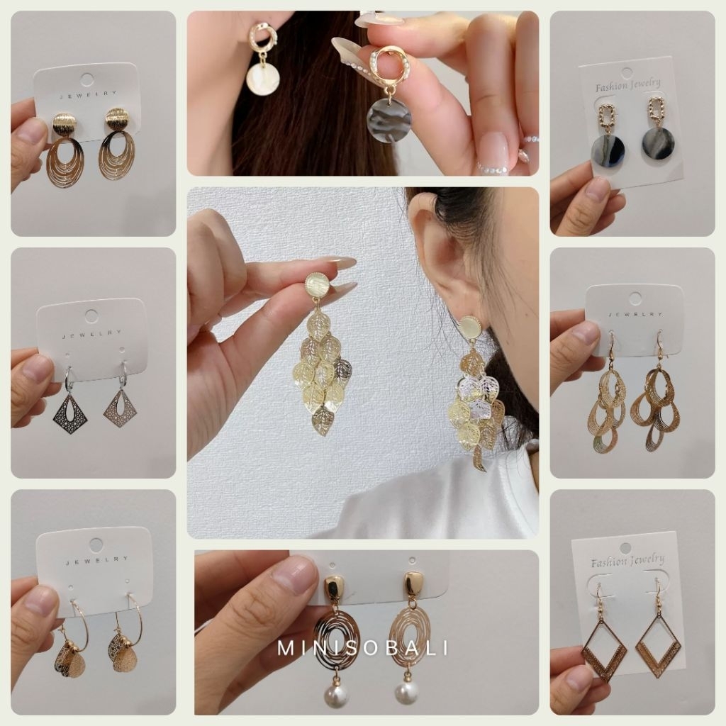 MINISO BALI | Anting Import Premium Anting Panjang Wanita Anting Pesta Anting Gantung