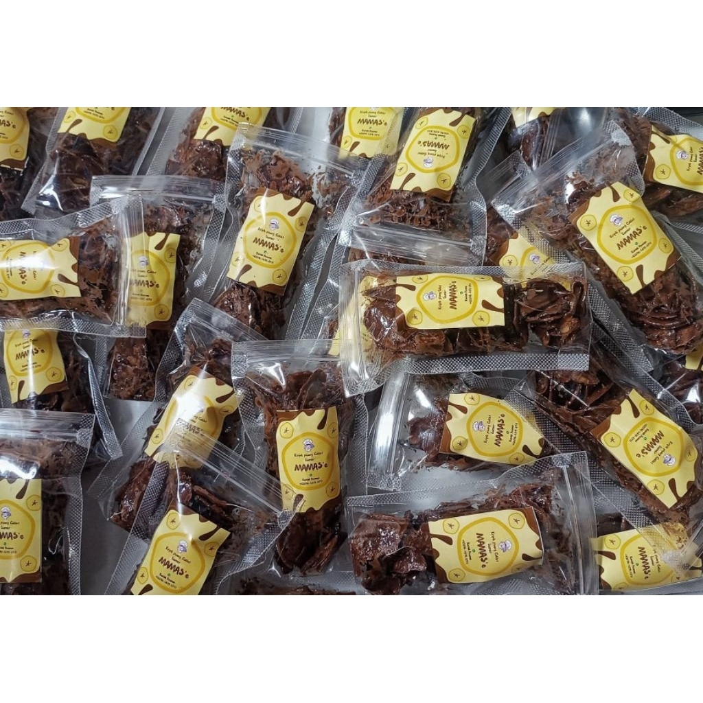 Kripik Pisang Coklat Lumer MAMAS'e ( Standing pouch 10x17 )