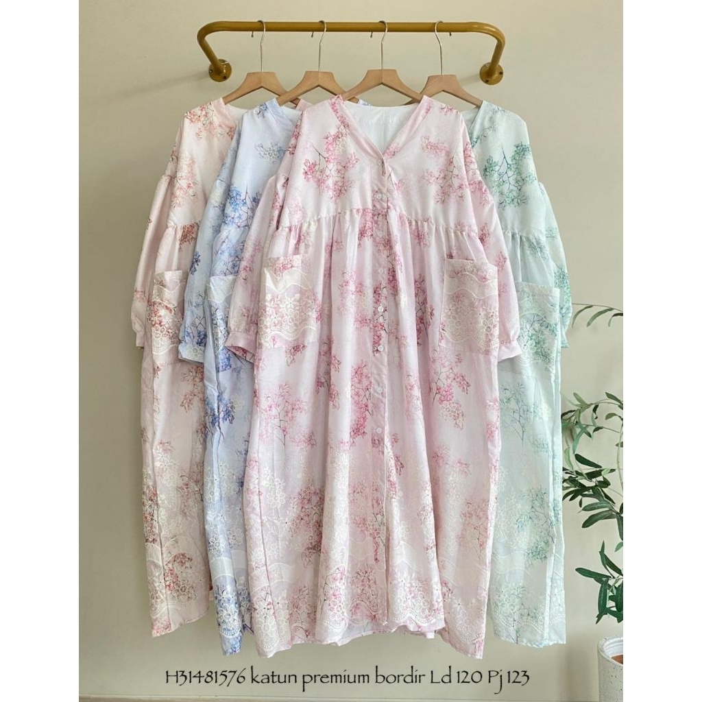 Baju Atasan Wanita Katun Linen LD 120 / Fashion Tunik Kemeja Polos Jumbo Terbaru Cewek