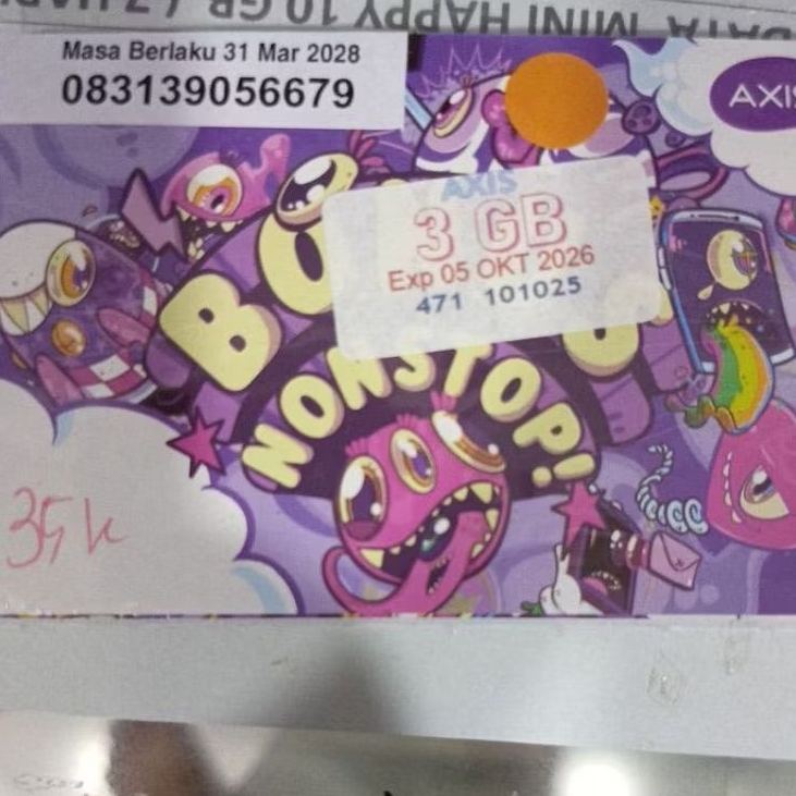 Kartu Perdana Axis 3GB
