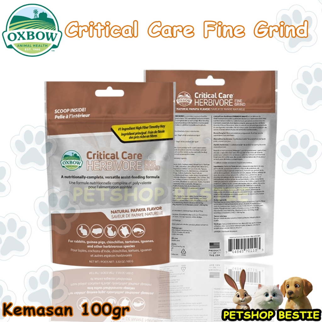 Oxbow Critical Care Fine Grind 100 gr Vitamin Kelinci