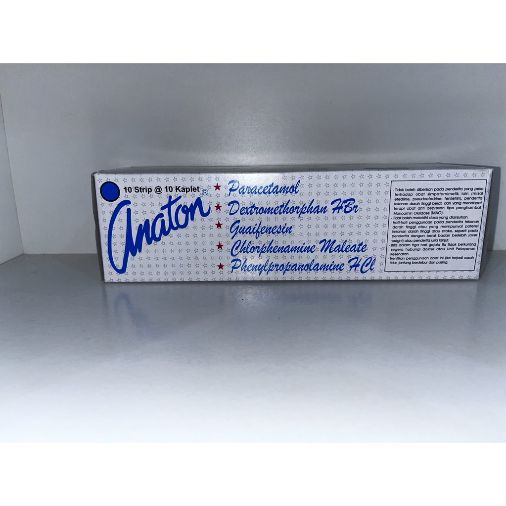 Anaton tablet obat flu demam batuk dan bersin (satu strip)
