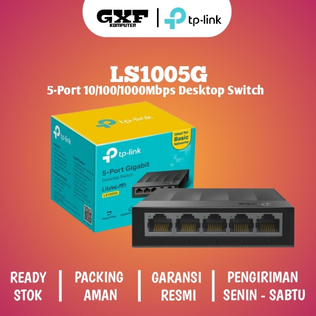 TP-LINK LS1005G 5-Port 10/100/1000Mbps Desktop Switch