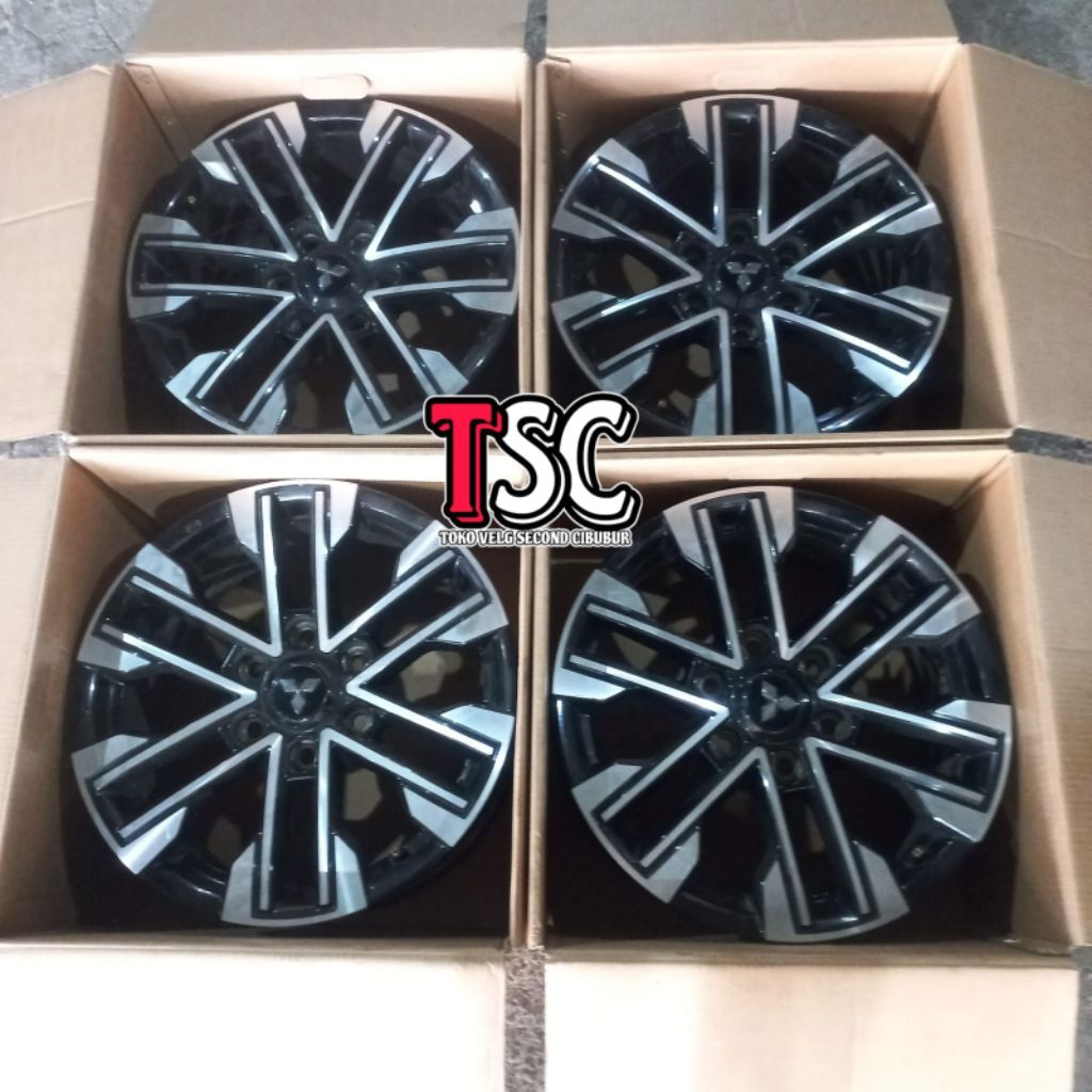 VELG ORIGINAL PAJERO OXFORD R18X7,5 TWOTONE (SECOND) VELG COPOTAN PAJERO 4PCS