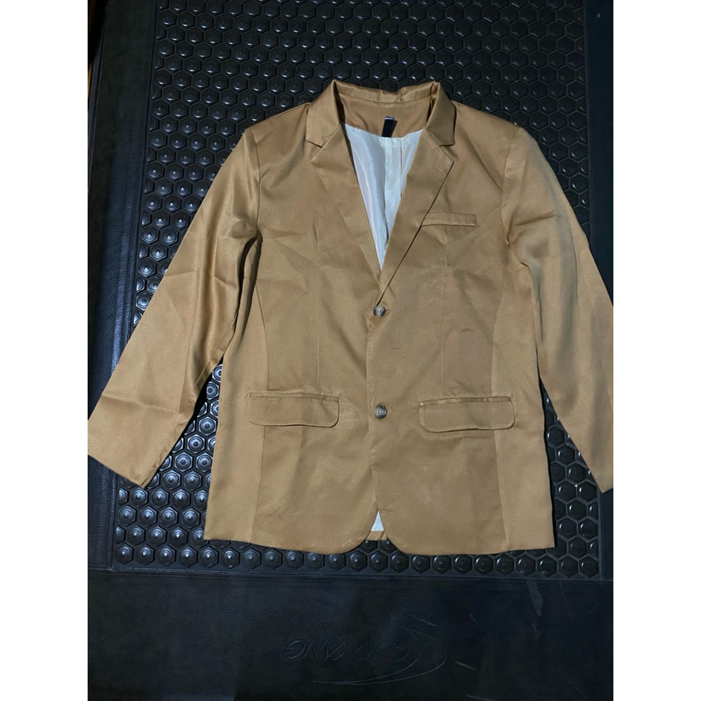 BLAZER JAS MEWAH FASHION COKLAT MUDA BRANDED