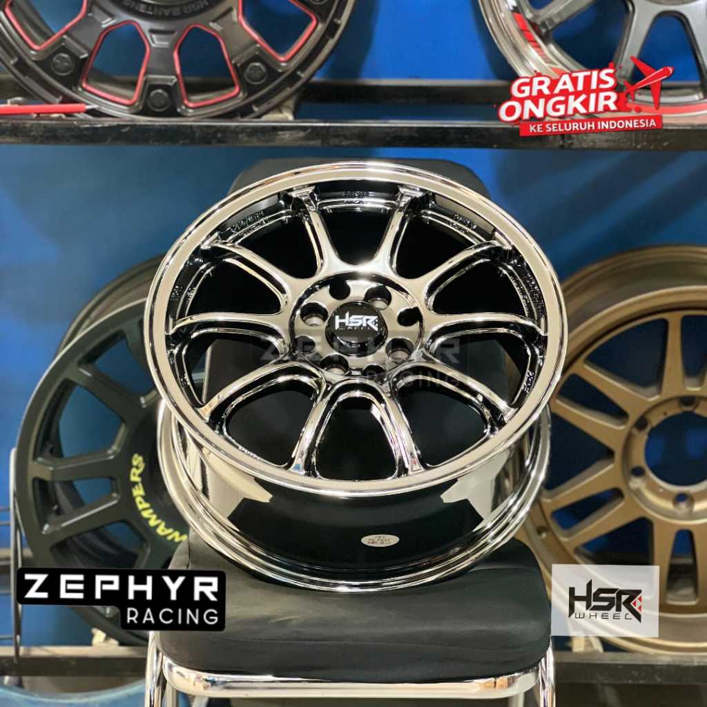 PROMO Velg HSR FE03 Ring 15 Black Chrome