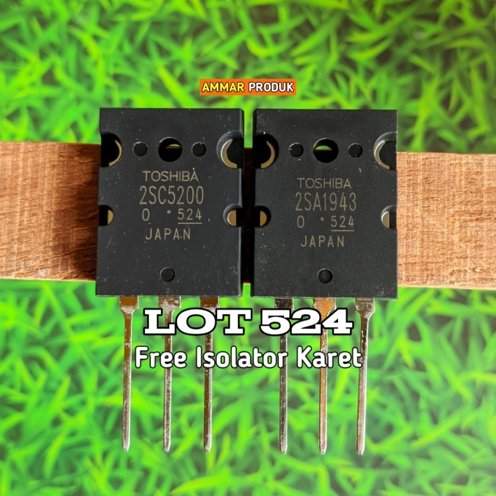 Transistor Toshiba 2SC5200 2SA1943 Lot 524 Original Japan Gratis Isolator Transistor Final Toshiba T