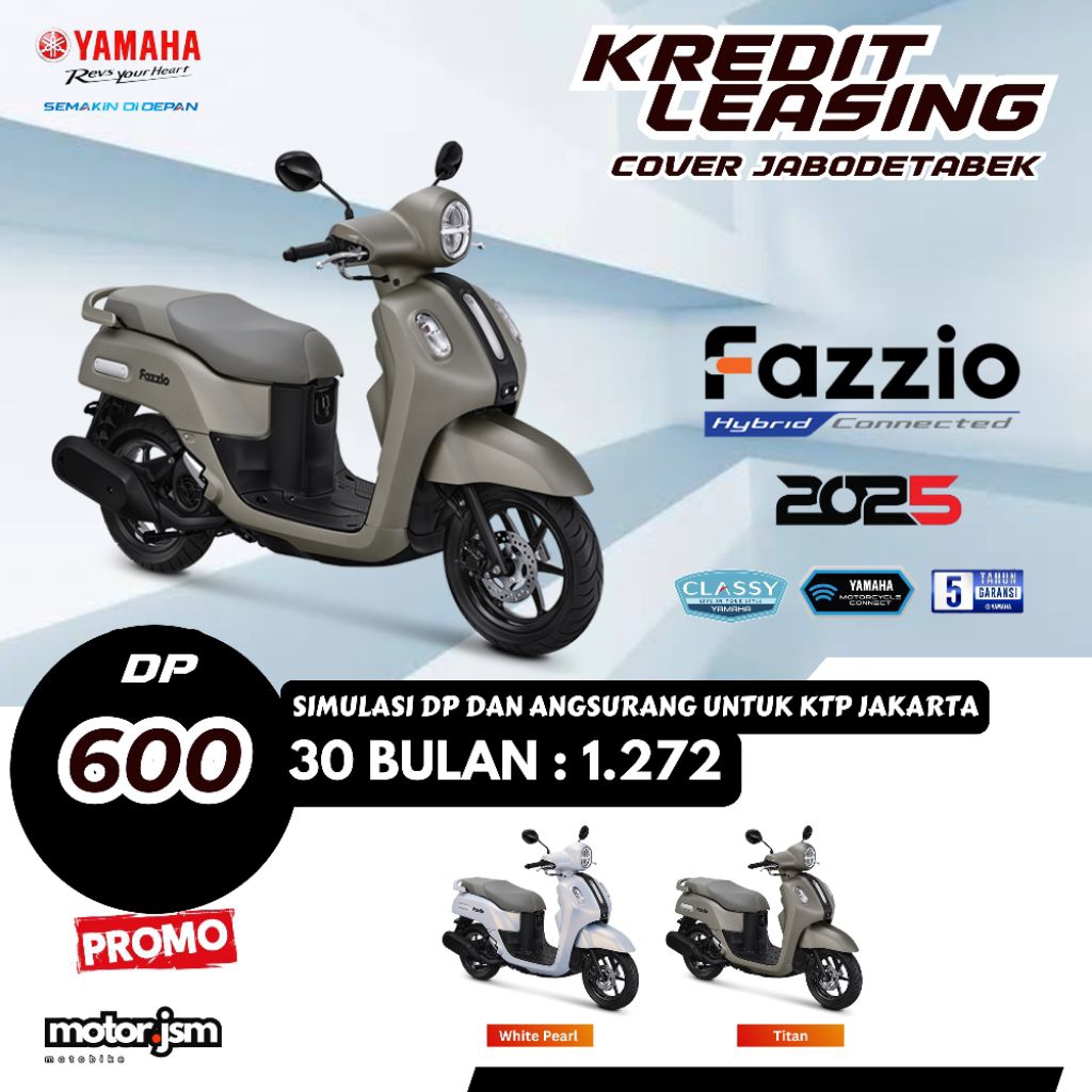 Dp Motor Yamaha Fazzio Lux Kredit Leasing Jakarta Bekasi Depok Tangerang