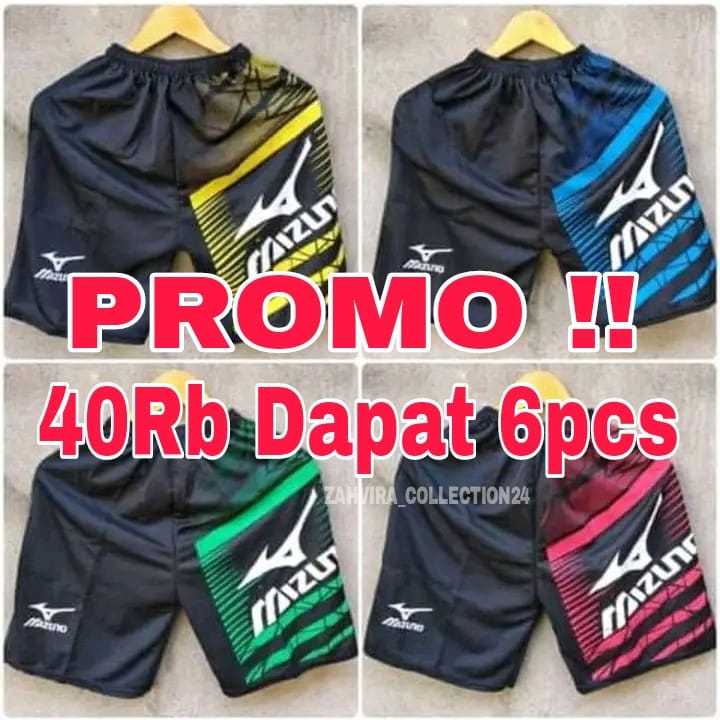 Promo Turun Harga 40 Ribu Dapat 6Pcs. Celana Mizuno Voli Cowok. Celana Voli Cewek. Celana Voli Print
