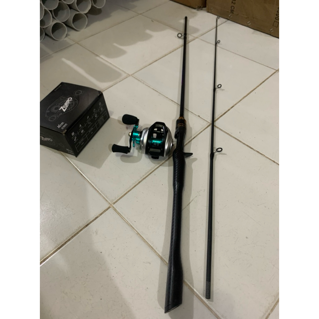 joran zorro black shark  dan majestic medium lentur carbon 180cm set bc zeus  cliker
