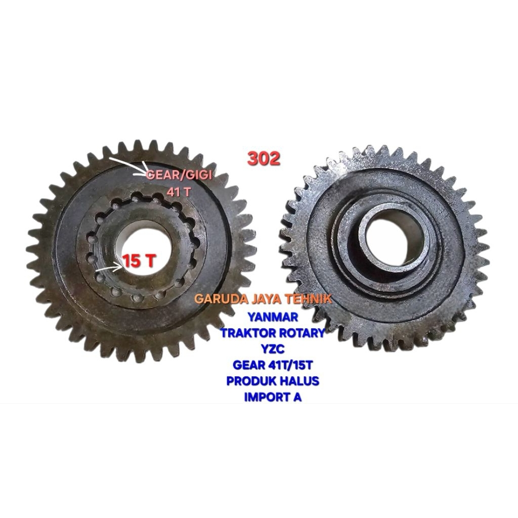 Mesin traktor tangan yanmar TF85 TF105 yzc yst. Gear 41t 15t yzc yst pro xl. gigi 41t 15t yzc yst pr
