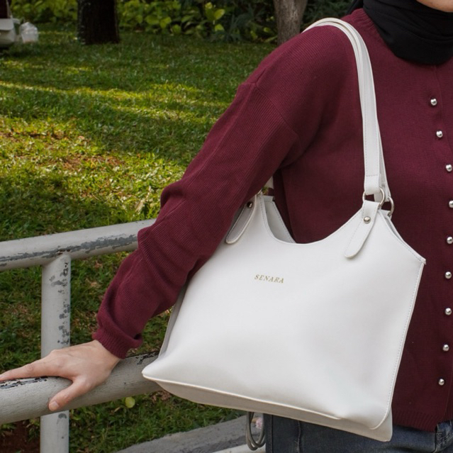 Senara Cecillia Tote Bag Wanita Casual – Tas Kulit Sintetis Premium, Waterproof, Cocok untuk Kerja &