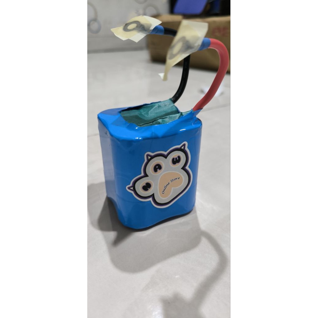 Aki motor battery Lifepo4 12Volt 6aH tanpa Box hanya wrap.