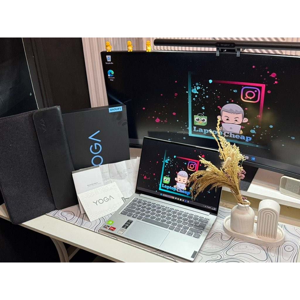 Lenovo Yoga Slim 7 PRO Ryzen 7 5800HS Nvidia MX450 Layar 3K 100%Srgb Second Likenew