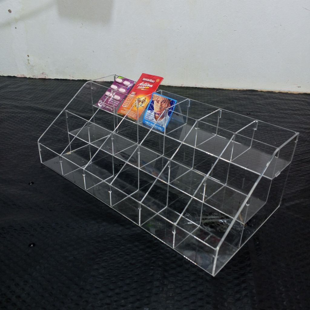 Display obat-obatan/Rak akrilik tempat obat/rak obat custom
