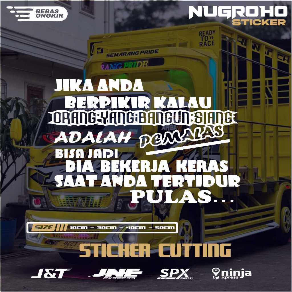 Sticker Untuk Kaca Body Samping/Belakang Mobil Pick Up Grand Max Truck Carter Dll