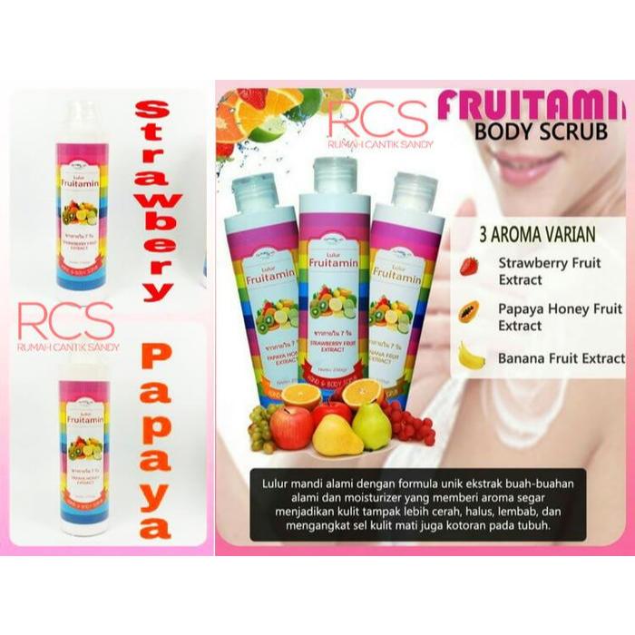 [LULUR / BODY SCRUB] FRUITAMIN / FRUTAMIN ~ BPOM ~ MEMUTIHKAN KULIT
