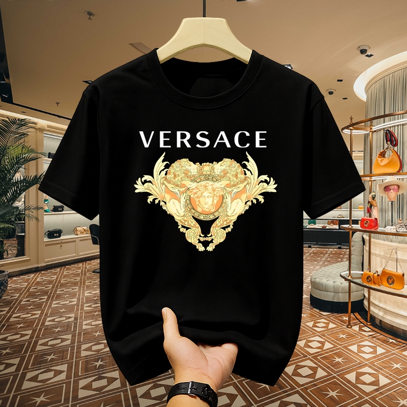 Kaos Versace Pria Original T-shirt Fashion Premium dengan Sentuhan Klasik
