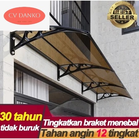 DANKO - Canopy Kanopi Atap Atap 60*100cm/100*150cm/60*300cm Transparan/Gelap Transparan Tebal