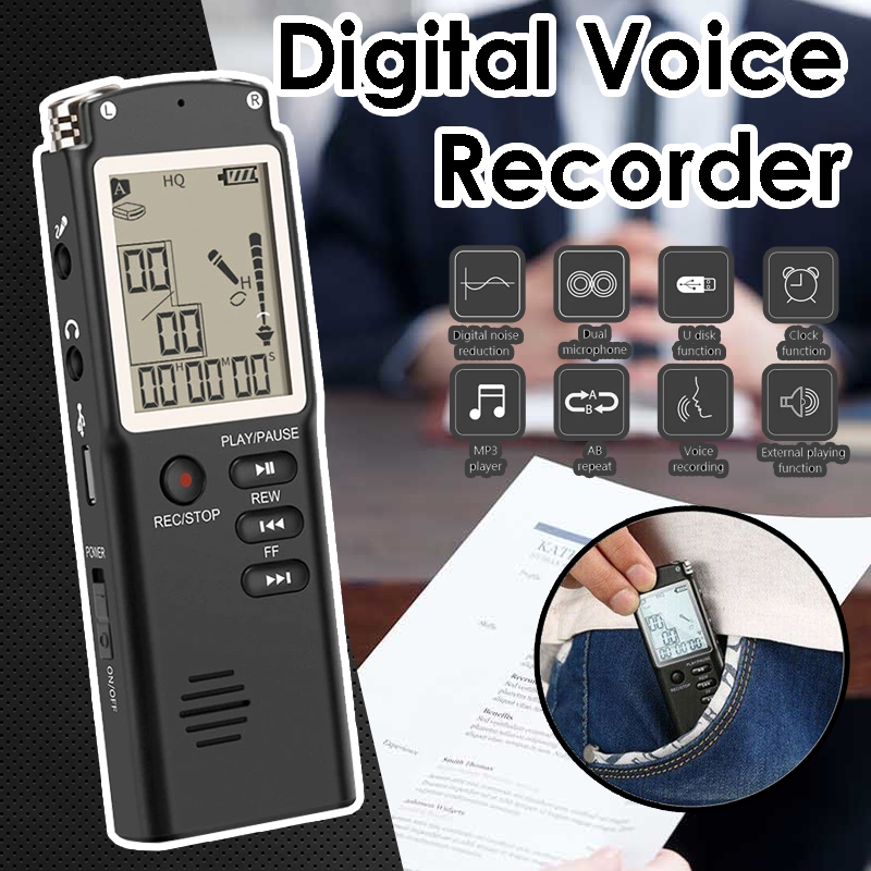 Alat Untuk Merekam Suara Digital 8GB - Alat Perekam Suara Digital - Digital Voice Recorder - Alat Pe