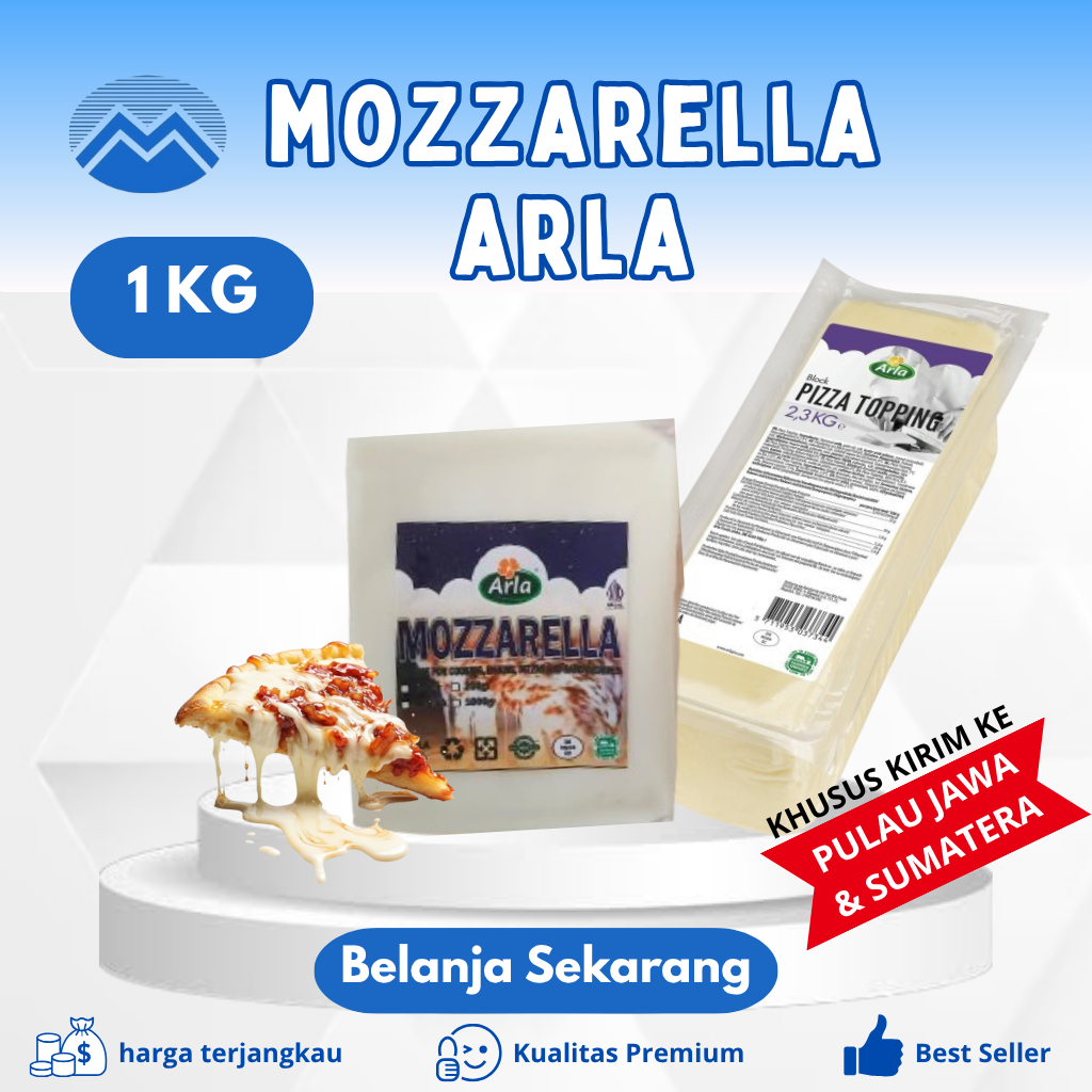 Keju Mozarella Arla 1 Kg (HALAL)