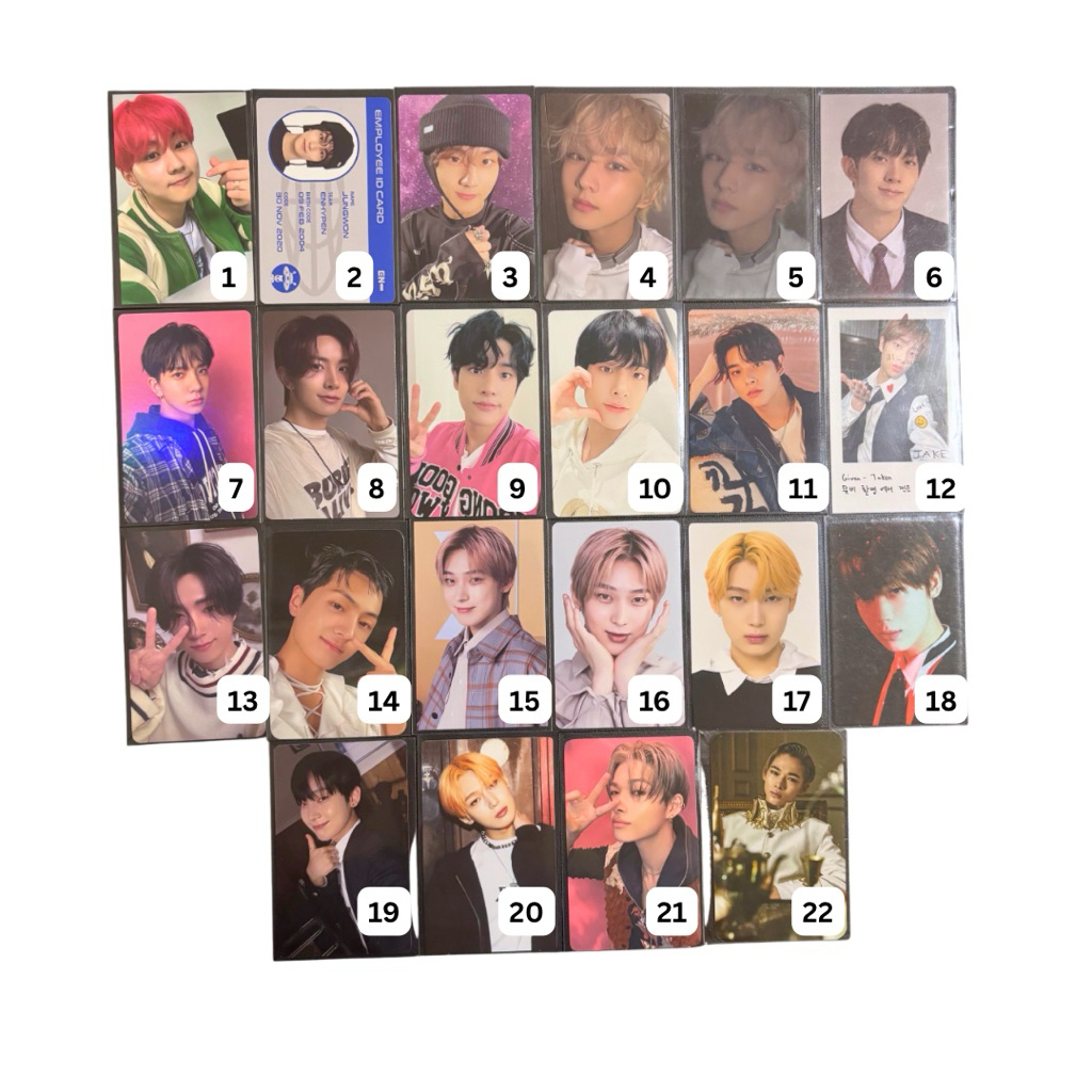 (READY STOCK) pc photocard poca enhypen enha official heeseung jake jay sunoo ni-ki ums db you jp ja