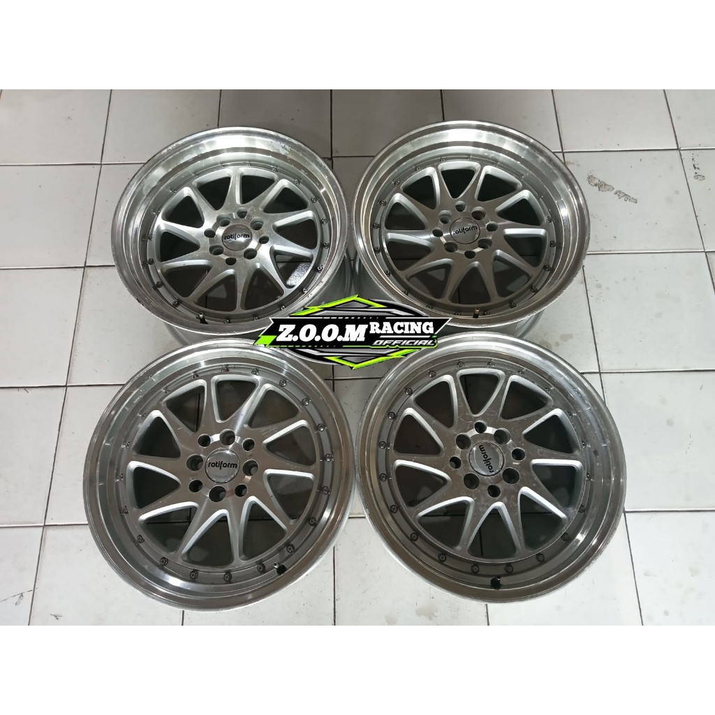Velg Mobil Ring 17 Celong HSR OZORA 4x100 4x114 Murah Pelek R17 Lebar 7,5/8,5 Silver Polis