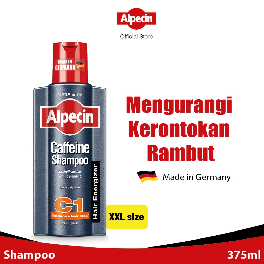 Shampo Anti Rambut Rontok dengan Kafein 375 ml untuk Pria