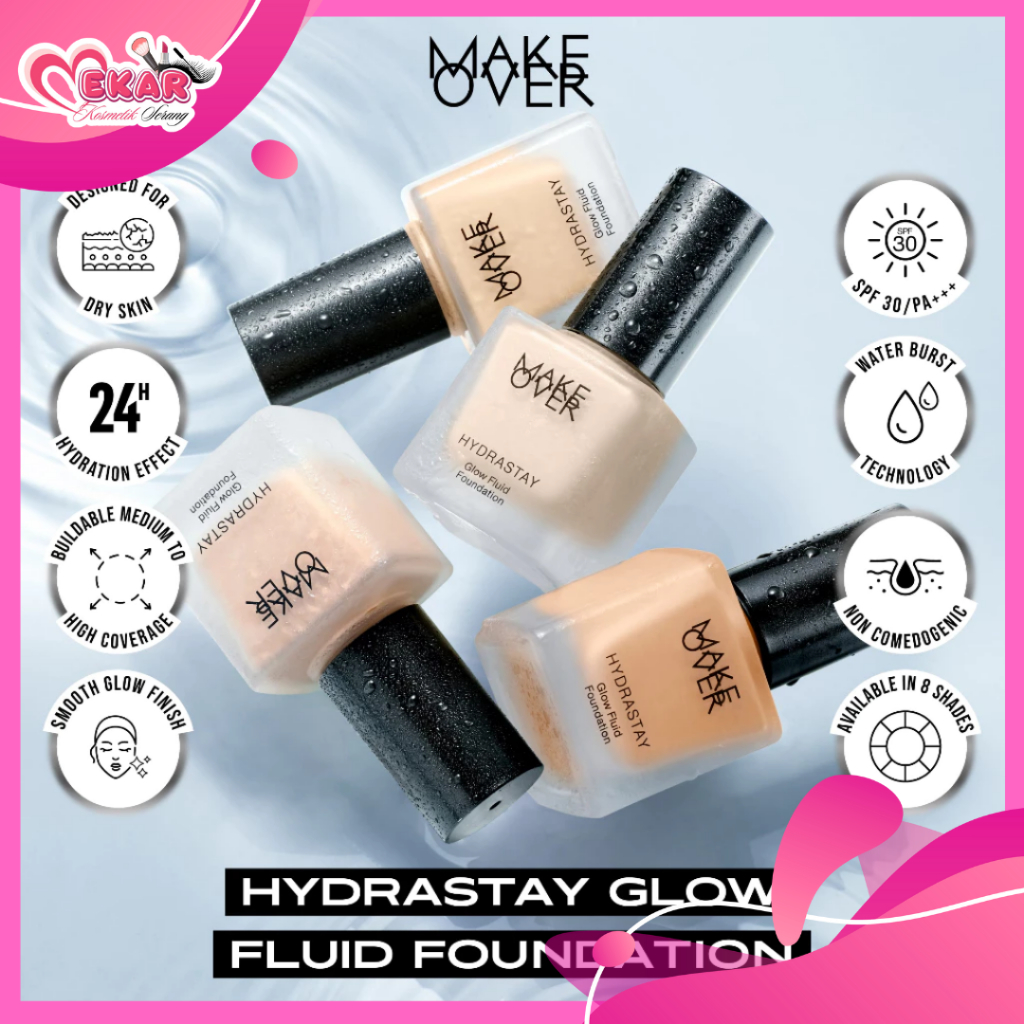 MAKE OVER Hydrastay Glow Fluid Foundation | Foundation Make Over