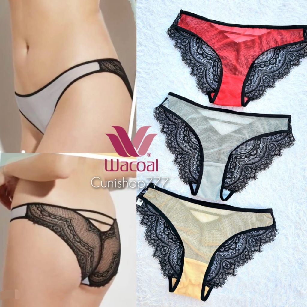 PANTY WACOAL SEXY LOOK IP 4895 LACE BLACK CELANA DALAM RENDA CD WANITA IP4895