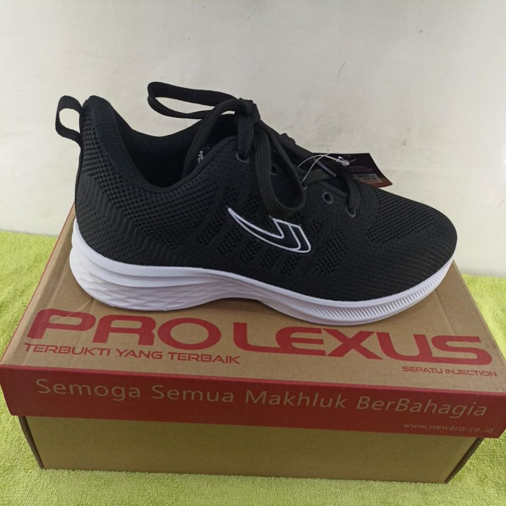 New Era Pro Lexus sepatu sekolah dewasa hitam putih