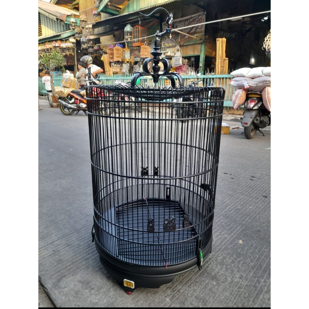 (GOJEK)KANDANG SANGKAR MURAI ORIQ JAYA PVC BLACK DOP