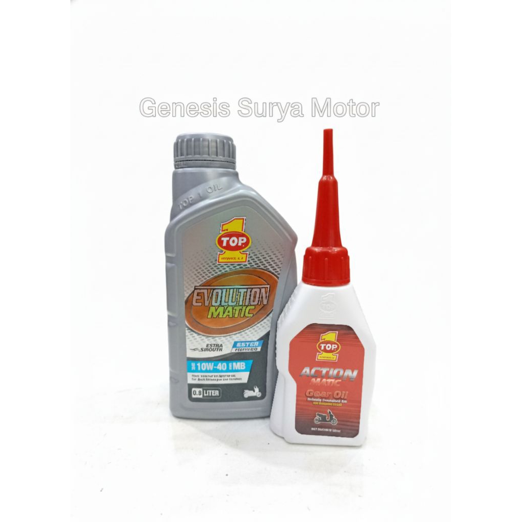 Oli Top1 Evolution Matic 10W40 0,8L Paket Oli Gear Top1 120ml