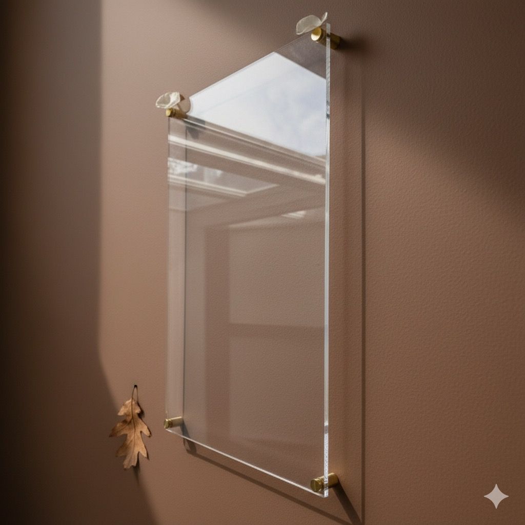 Frame Akrilik Bingkai Poster Dinding Pen Iklan Stainless Baut Akrilik Kaca Sign Board Frame