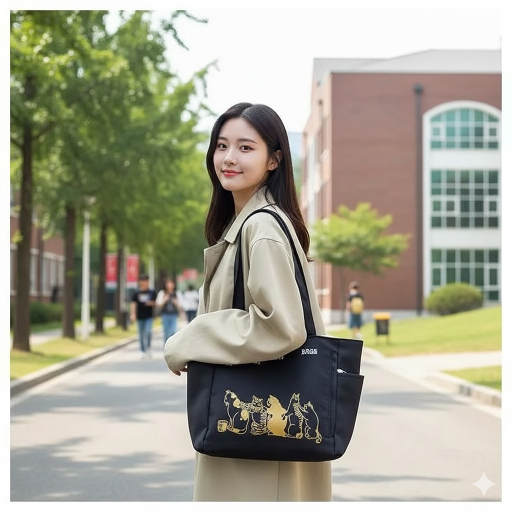 Frenzybag - Totebag Kuat D600 Dinir | Totebag Kuat beban berat | Totebag Dinir | Toteag Kuliah