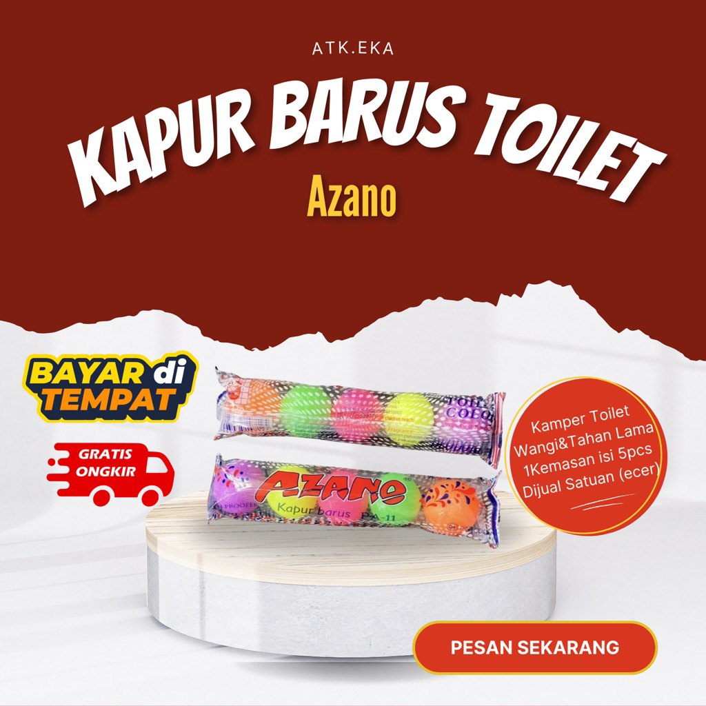 AZANO Kapur Barus Toilet Kamper Murah - Isi 5pcs