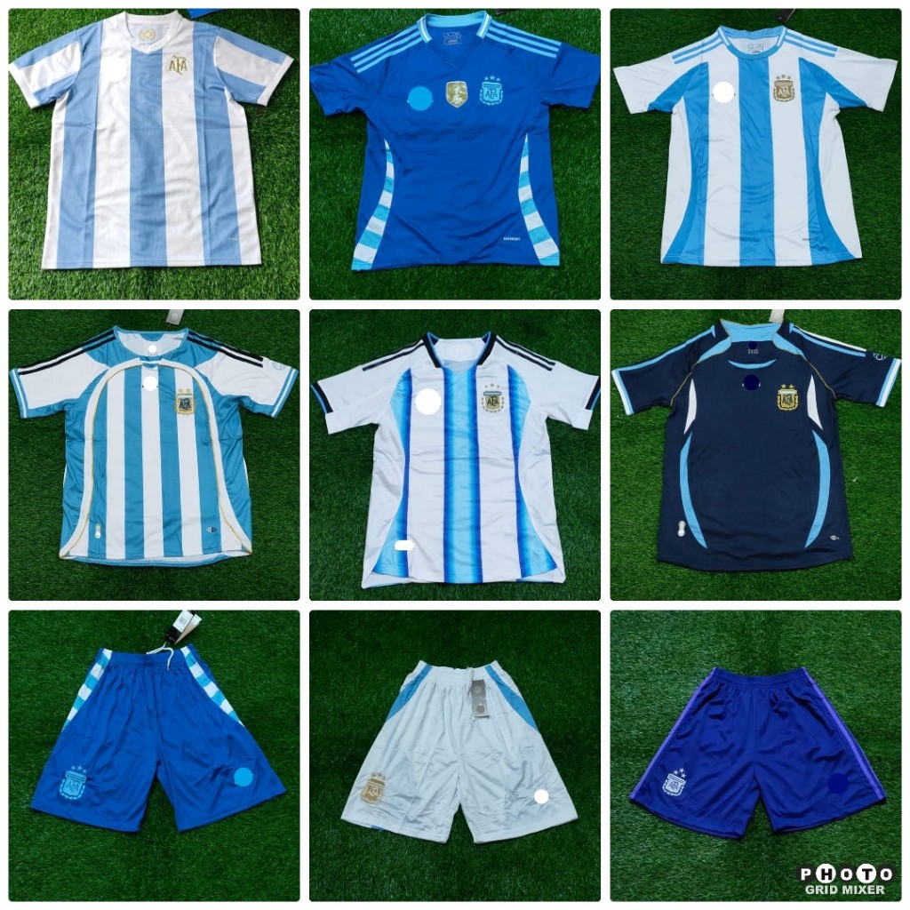 RETRO ARGENTINA HOME AWAY TRAINING ANNIVERSARY CELANA JERSEY BAJU BOLA 2006 2023/2024 2025/2026 GRAD