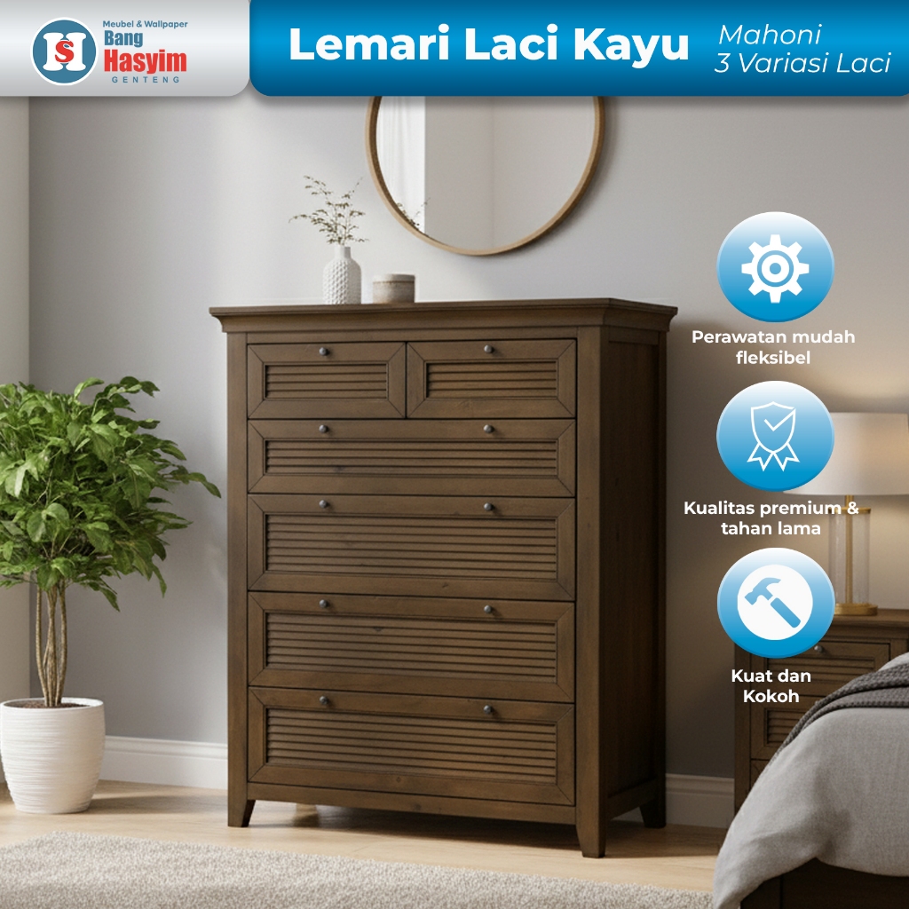 BANG HASYIM Lemari Laci kayu Lemari Laci Nakas Lemari Laci Kayu Mahoni Laci Nakas Kayu jati Lemari L