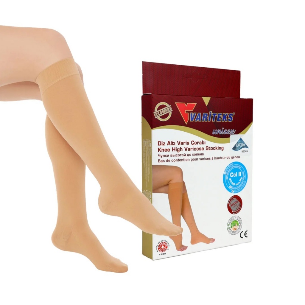 VARITEKS - 905 Stocking Varises Medium Compression Knee High (Close Toe) / Stocking Varises / Stocki