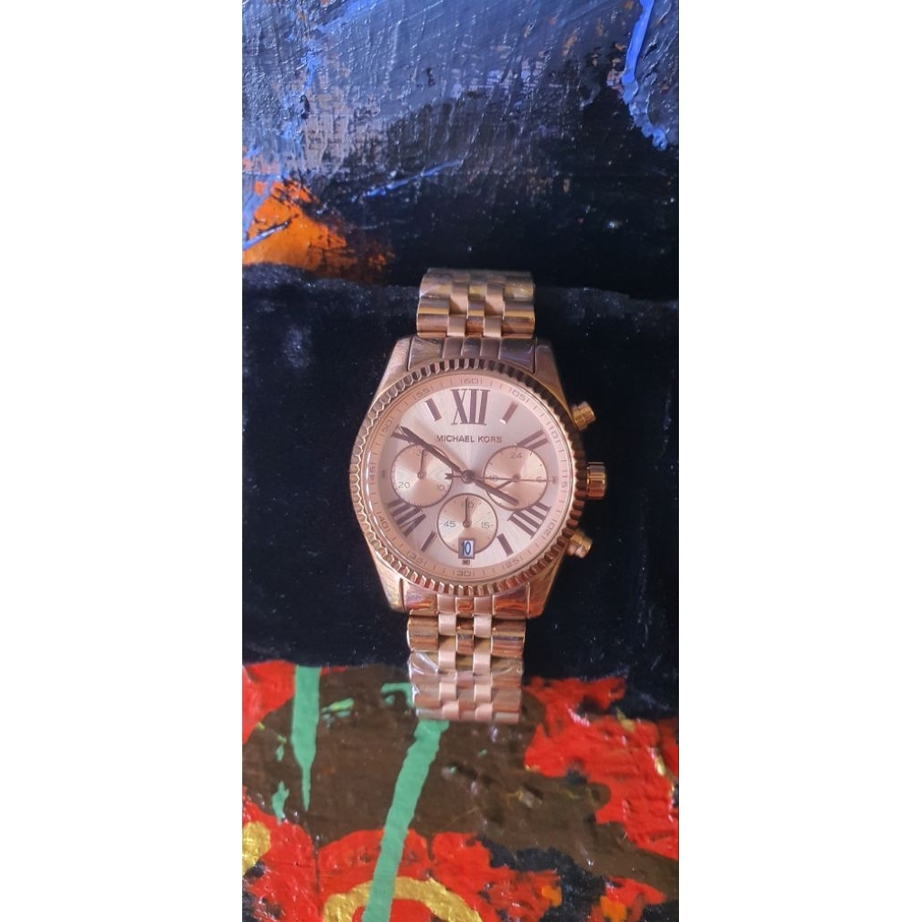 Jam Tangan Wanita merk terkenal , diameter 38mm , mesin Quartz , warna RoseGold , rantai panjang , B