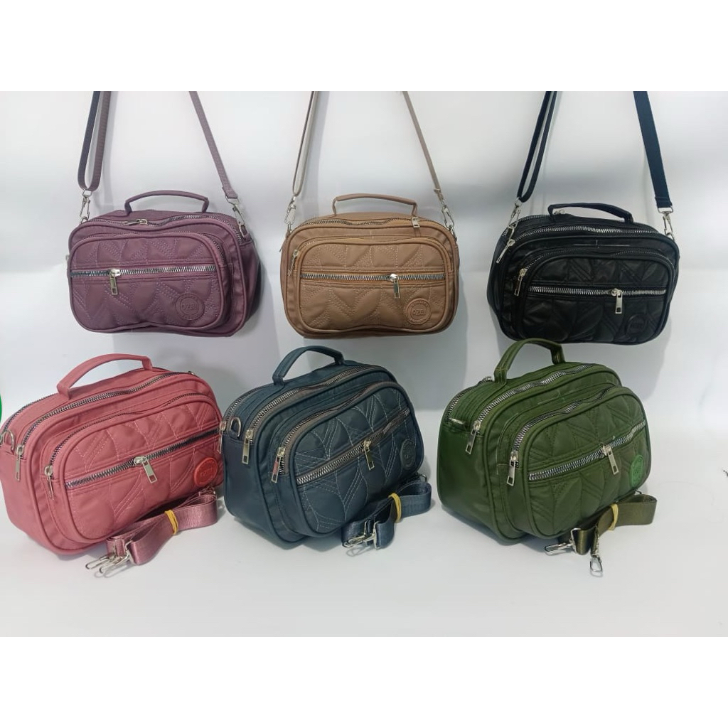 OZBI11|05|Tas Selempang Bahu Wanita Bordir 4 Ruang|Tas viral|Tas Kekinian