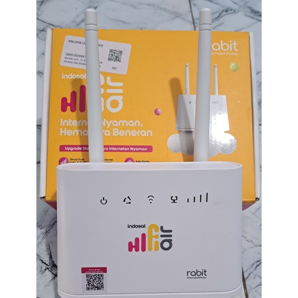 Modem Rabit Hifi air Indosat 4g LTE Kuota 50 GB