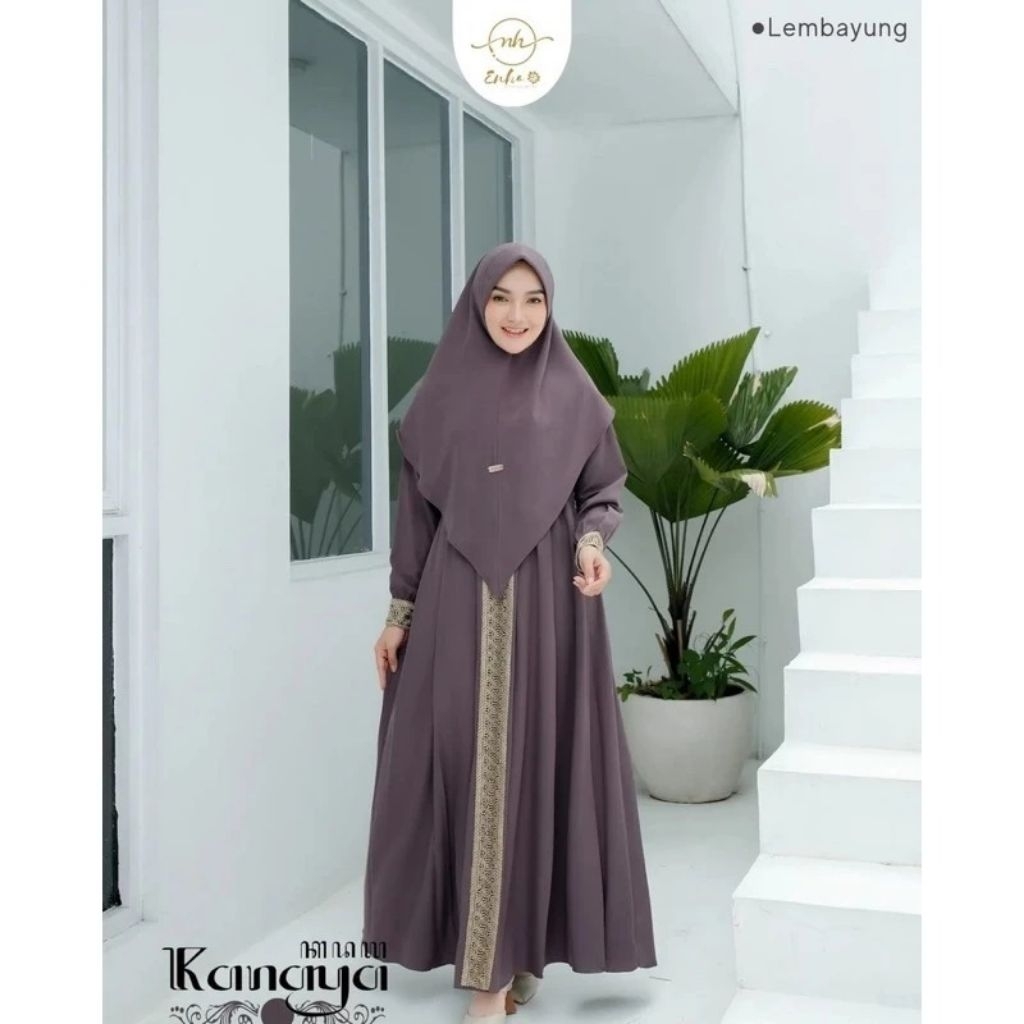 Gamis kanaya syari Bahan mangocrape