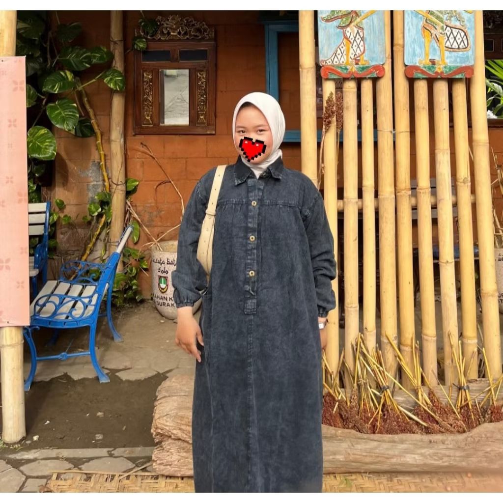 Hanami Jumbo Dress bisa COD|Gamis Muslim Wanita Ld 130