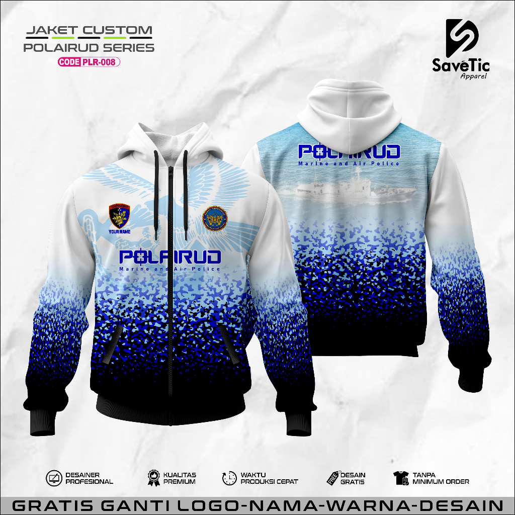 Jaket POLAIRUD Full Printing Sublim Custom / Hoodie/Tracktop/Bomber/army/loreng
